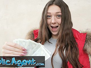 Public Agent featuring Isabella De Laa's trimmed pussy smut