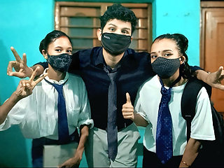 Real School Friends Preeti and Ishu Fuck with Boyfriend BBC XXX video, Desi Indian School Friends sex video, Xxxx Hindi Audio