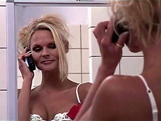 Sexy blonde fetish babe masseuse sucks and rides client cock