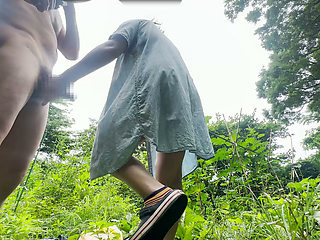 SEX in the field Battle with mosquitoes Outdoors11