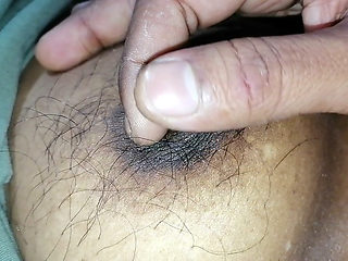 Asian with Natural Hairy Breasts Gives Full Body Show