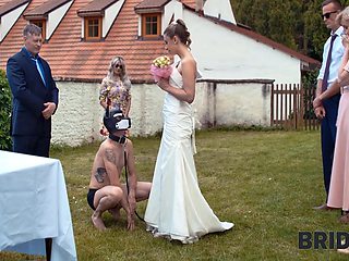 Blonde Bride With Natural Tits Enjoyed A Good Fuck On Her Kinky Wedding