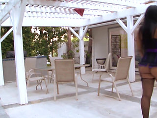 BBC indoor and outdoor fuck for the big ass ebony chick