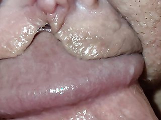 Close-up: Wet pussy and lots of cum after fucking