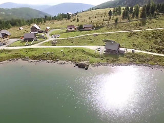 Busty Blonde in Leather Pants Gets Fucked in Alpine Hut