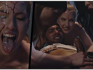 Femdom Reverse Gangbang - Lesbians Possessed By Horny Demons Fucks Black Guy Multiple Creampies - Octavia Red, Scarlett Alexis And Oliver Davis