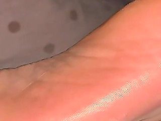 Close up Cum on Beautiful Soles Amateur Footfetish