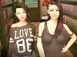 Big boobed hentai visual novel with 3D action and erotic stories