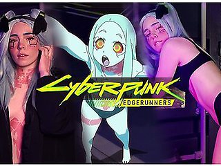 Cyberpunk-inspired seduction with a fiery redhead