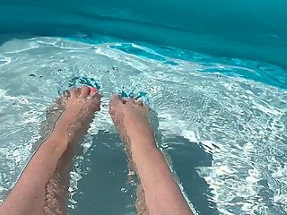 Solo Foot Play in Pool