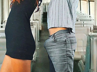 Skinny Latina Student Groped by Stranger on Bus - Petite Teen Fanny Squirts in Public