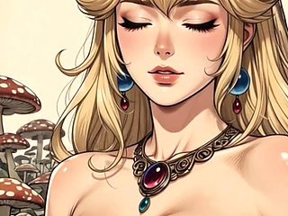 87. Princess peach topless sexy pose (Ai animation)