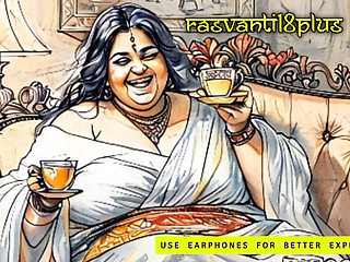 Amateur queen Rasvanti18plus enjoys lunch while getting nailed