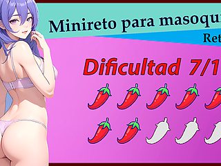 Spanish Quick masturbation challenge for submissive masochists. Can you overcome it?