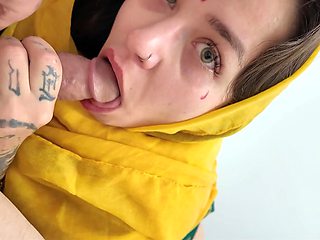 Afghan stepsister in hijab receives intense sexual treatment from her lustful stepbrother.