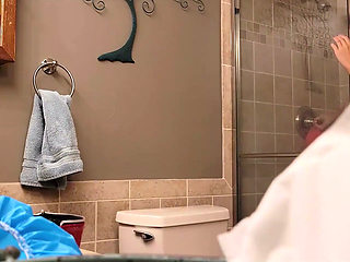 Caught! Stepbrother Places Camera in Bathroom and Catches Stepsister Masturbating
