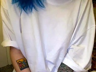 Emo teen Becka solo webcam masturbation