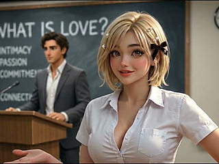 Adult student seduces her professor