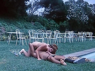 Black and white big boobs vintage cock sucking in the garden