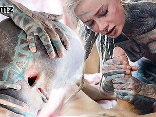 Tattooed Anuskatzz Tinder Date Anal Fuck & Blowjob