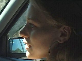 Brunette Wife Takes Drivers Hardcore Pounding in Car