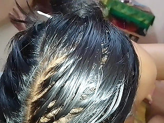 Village girl puts her husband's penis in her mouth at home