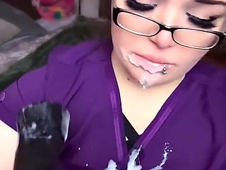 Nurse Empties Monster Cock Blockage