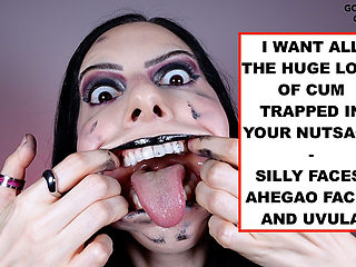 I Want All the Huge Load of Cum Trapped in Your Nutsack - Silly Faces, Ahegao Faces and Uvula (video Request)