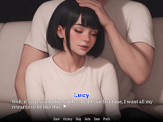 Obsessed Lucy #4, She Uses Her Feet, Animated Cute Roommate Porn Game