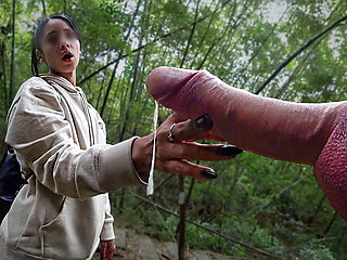 DICK FLASH IN PARK. A stranger caught me jerking off and helped me cum