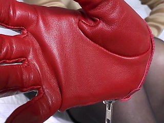 Intense Sniffing of My Red Leather Gloves, Lady Victoria Valente