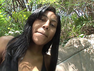 Black teen used hard on the couch