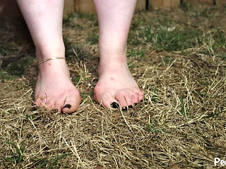 Little Miss Rya Barefoot in the Grass