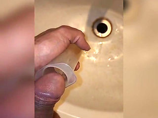 Injection of My Fresh Hot Piss Into My Tight Cunt.