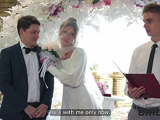 Bride’s anal wedding with the bold master of ceremony while the groom to be watches