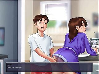 Korean big hot aunty make seen in summer time saga