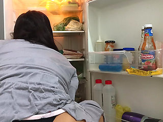 I masturbate with a huge cucumber in my hot, juicy pussy, making myself squirt - fetish