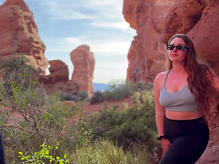POV Cum All Over Big Boobs Fucked a Stranger in Nature Scenic Hike