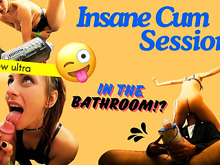 Mutual EJACULANT SESSION in the bathroom with Autoblow Ultra