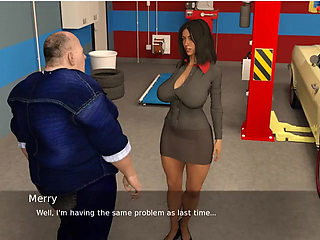 Project Hotwife - Gameplay - Roleplay - No Sex- Just Teasing - Merry Wearing Car Mechanic Dress and Teases Mechanic