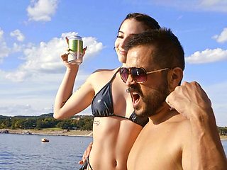 Brunette Teen Bondaged Outdoors