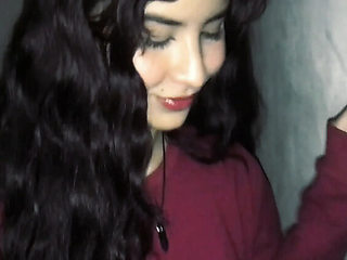 Skinny Latina Stepsister Gives Dangerous Stair Blowjob - Amateur Homemade HD