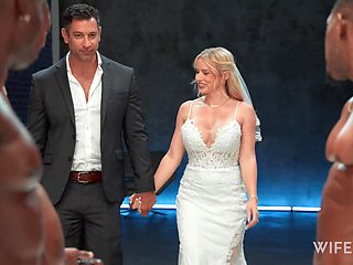 Wife Danielle Renae presented with BBC gangbang from cuckold hubby