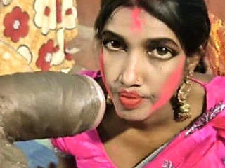 Desi Bhabhi Happy Holi Sex - Jija Rang Lagake Chudai, Blowjob & Cum in Mouth