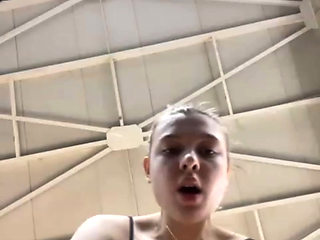 Hard fucking blonde girl in the gym