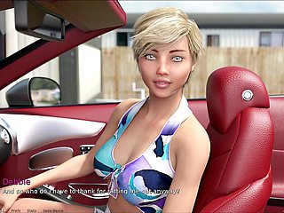 Newbie explores a hot visual novel with big boobed blonde