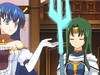 Blue-haired hottie in hentai fantasies thrives in pink world