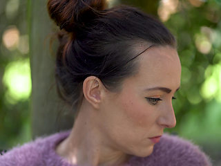 Close up Outdoor Smoking - Petite Brunette