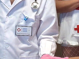 FFM Threesome - Doctor and Nurse Make Sick Patient Cum