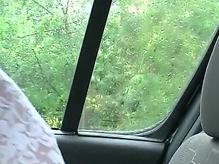 Blonde Cougar Sucks My Cock in the Car 5099